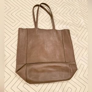 L'artigiano Grey Leather Tote Purse